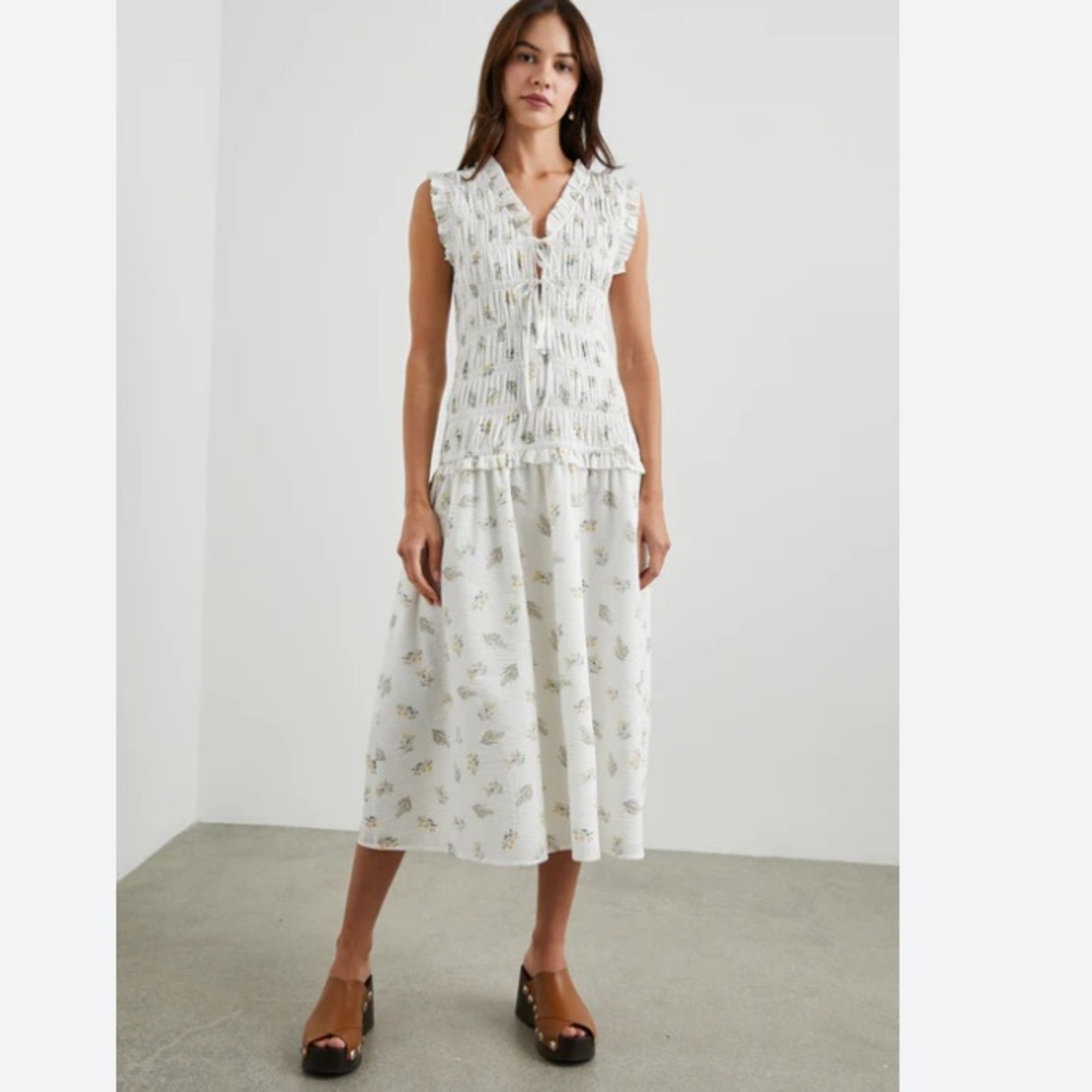Rails White Sleeveless Sundress